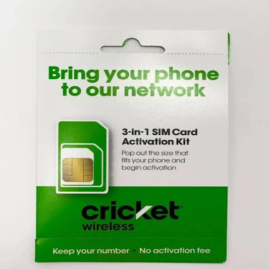 cricket wireless sim card (contract optional)