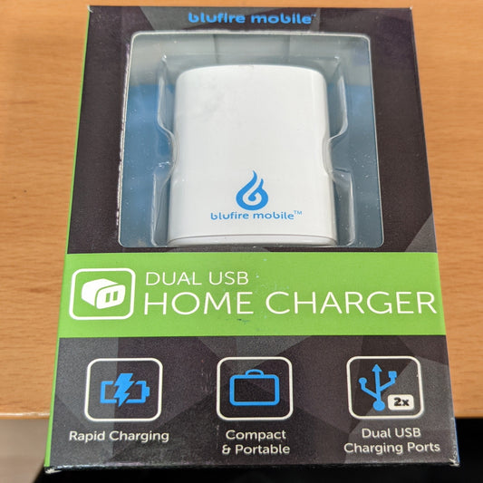 dual usb charger white